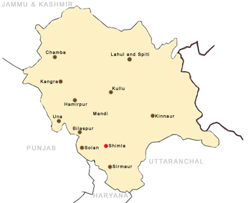 maps of himachal-pradesh , himachal-pradesh map, tourist maps of ...